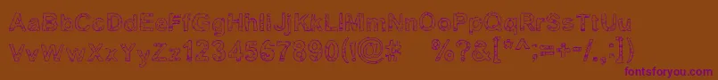 Yugly Font – Purple Fonts on Brown Background