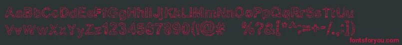 Yugly Font – Red Fonts on Black Background