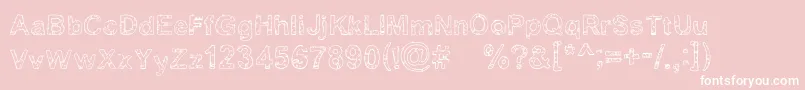 フォントYugly – ピンクの背景に白い文字