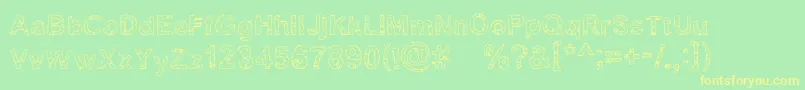 Yugly Font – Yellow Fonts on Green Background