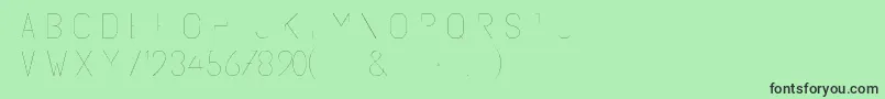 フォントSubtlesansultralight – 緑の背景に黒い文字