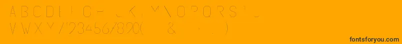 Шрифт Subtlesansultralight – чёрные шрифты на оранжевом фоне