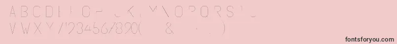 フォントSubtlesansultralight – ピンクの背景に黒い文字