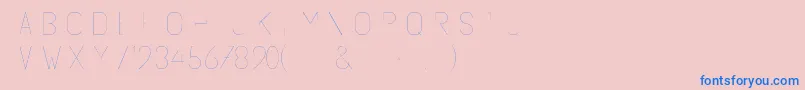 Subtlesansultralight-Schriftart – Blaue Schriften auf rosa Hintergrund