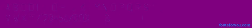 フォントSubtlesansultralight – 紫色の背景に青い文字