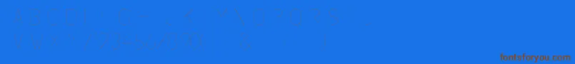 フォントSubtlesansultralight – 茶色の文字が青い背景にあります。