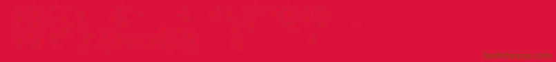 フォントSubtlesansultralight – 赤い背景に茶色の文字