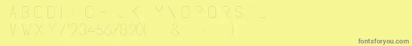 Subtlesansultralight-fontti – harmaat kirjasimet keltaisella taustalla