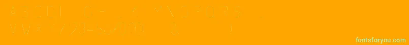 フォントSubtlesansultralight – オレンジの背景に緑のフォント