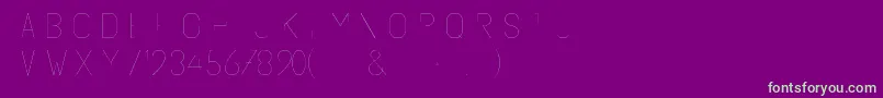 フォントSubtlesansultralight – 紫の背景に緑のフォント