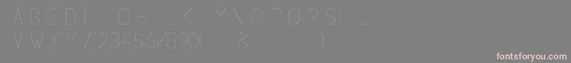 フォントSubtlesansultralight – 灰色の背景にピンクのフォント