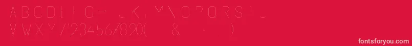フォントSubtlesansultralight – 赤い背景にピンクのフォント