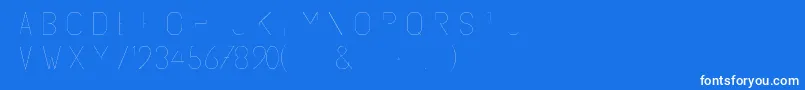 フォントSubtlesansultralight – 青い背景に白い文字