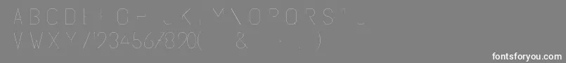 フォントSubtlesansultralight – 灰色の背景に白い文字