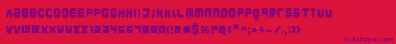 Youngtechsa Font – Purple Fonts on Red Background