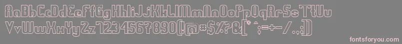 フォントSwedfo – 灰色の背景にピンクのフォント