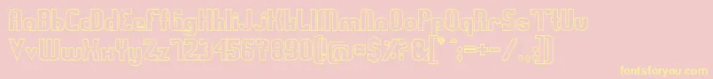 Swedfo Font – Yellow Fonts on Pink Background
