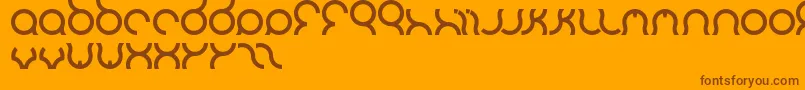 Mozzie Font – Brown Fonts on Orange Background