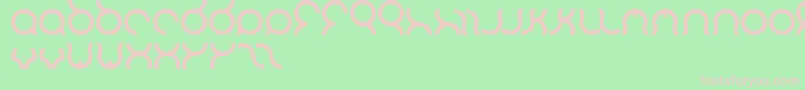 Mozzie Font – Pink Fonts on Green Background