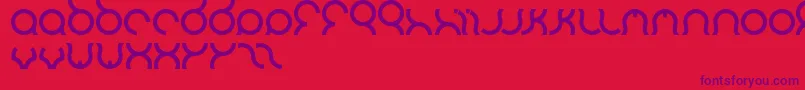 Mozzie Font – Purple Fonts on Red Background