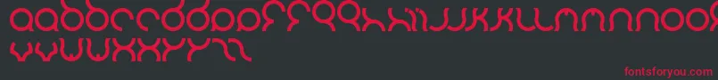 Mozzie-Schriftart – Rote Schriften auf schwarzem Hintergrund