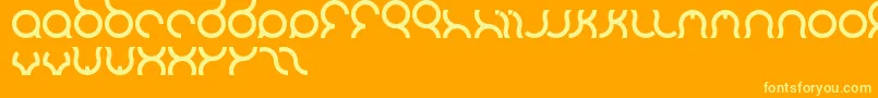 Mozzie Font – Yellow Fonts on Orange Background