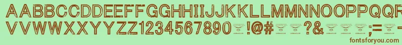 ThacoolkidzRegular Font – Brown Fonts on Green Background