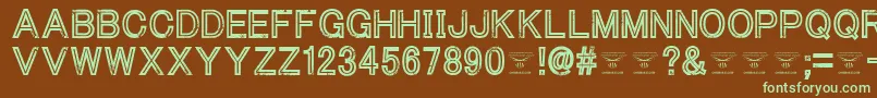 ThacoolkidzRegular Font – Green Fonts on Brown Background