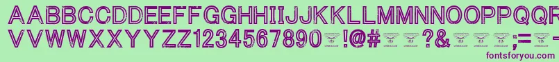 ThacoolkidzRegular Font – Purple Fonts on Green Background