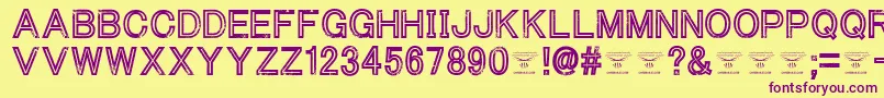 ThacoolkidzRegular Font – Purple Fonts on Yellow Background