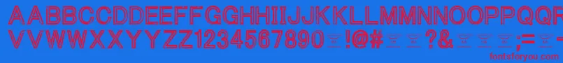 ThacoolkidzRegular Font – Red Fonts on Blue Background