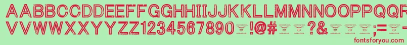 ThacoolkidzRegular Font – Red Fonts on Green Background