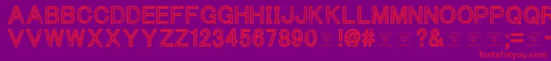 ThacoolkidzRegular Font – Red Fonts on Purple Background