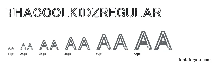 Размеры шрифта ThacoolkidzRegular