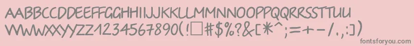 Irinactt Font – Gray Fonts on Pink Background