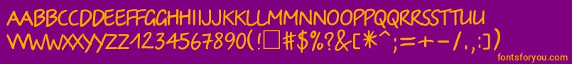 Irinactt Font – Orange Fonts on Purple Background