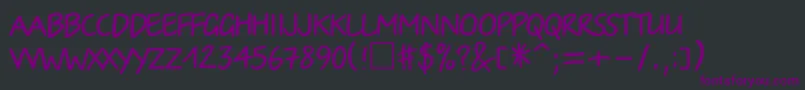 Irinactt Font – Purple Fonts on Black Background