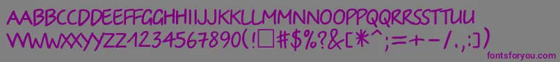 Irinactt Font – Purple Fonts on Gray Background