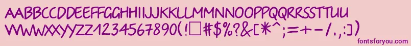 Irinactt Font – Purple Fonts on Pink Background