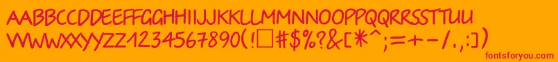 Irinactt Font – Red Fonts on Orange Background