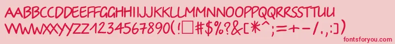 Irinactt Font – Red Fonts on Pink Background