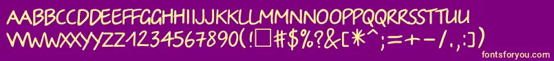 Irinactt Font – Yellow Fonts on Purple Background