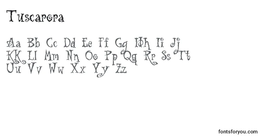 Schriftart Tuscarora – Alphabet, Zahlen, spezielle Symbole