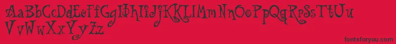 Tuscarora Font – Black Fonts on Red Background