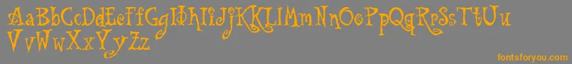 Tuscarora Font – Orange Fonts on Gray Background