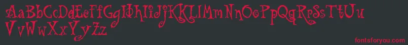 Tuscarora Font – Red Fonts on Black Background
