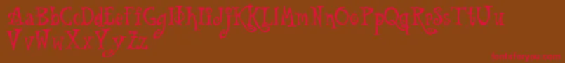 Tuscarora Font – Red Fonts on Brown Background