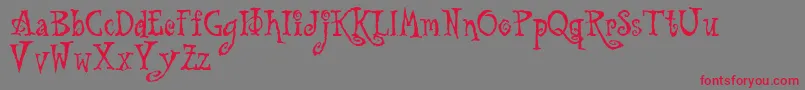 Tuscarora Font – Red Fonts on Gray Background