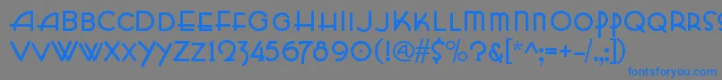 HffZeldomZen Font – Blue Fonts on Gray Background