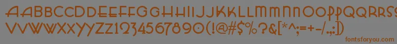 HffZeldomZen Font – Brown Fonts on Gray Background
